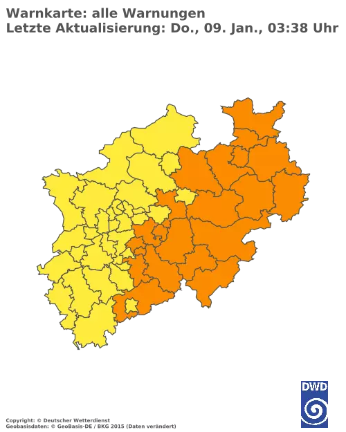 Aktuelle Wetterwarnungen für  Mettmann