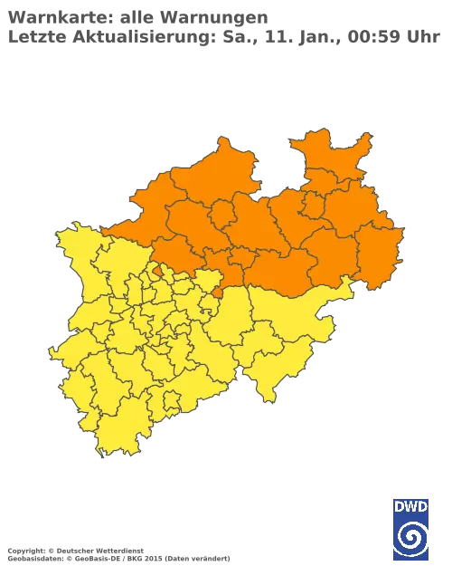 Aktuelle Wetterwarnungen für  Mettmann