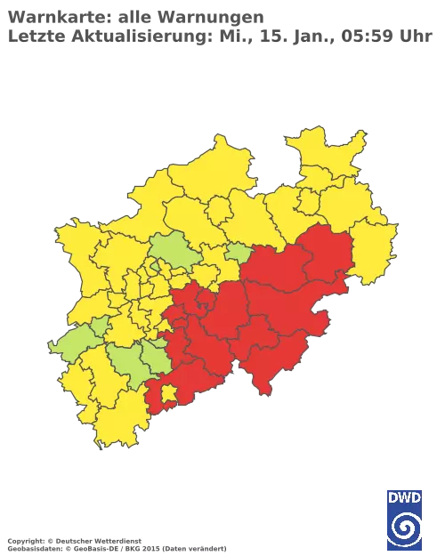 Aktuelle Wetterwarnungen für  Mettmann